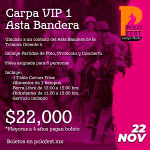 Carpa VIP Oriente Asta Bandera - Mesa 02
