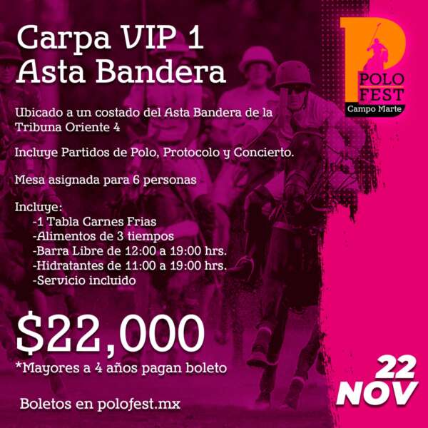 Carpa VIP Oriente Asta Bandera - Mesa 04